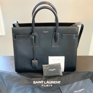Saint Laurent - Small Leather Sac Du Jour